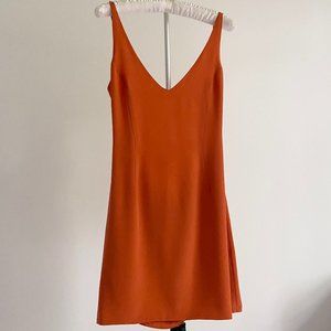 Olcay Gulsen Strappy Orange Mini Dress